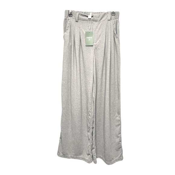 Halara Pants High Waisted Wide Leg Flowy Solid Palazzo Casual Gray Medium Stretc - Picture 1 of 11